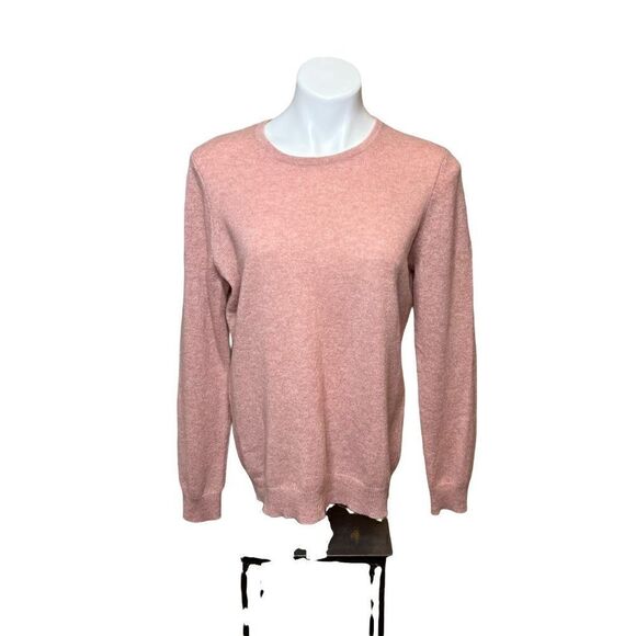 Charter Club luxury cashmere Bella rose crew neck sweater size L - Picture 2 of 16
